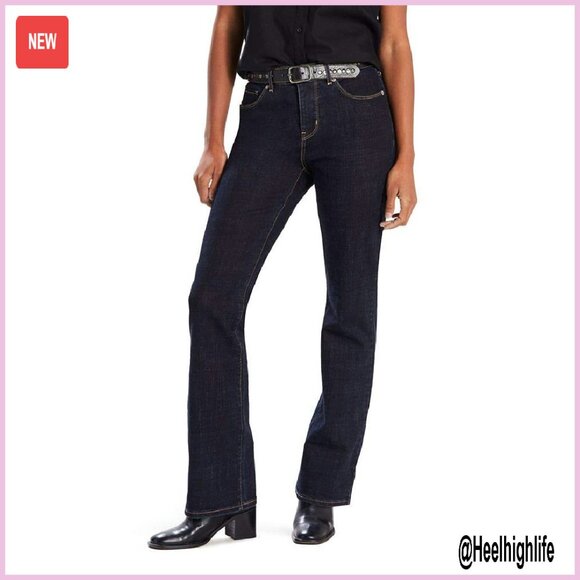 Classic Bootcut Jeans Mid Rise Stretch Denim Women's Pants